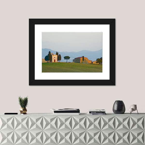 Tuscan Landscape with Cypress Trees Canvas Wall Art