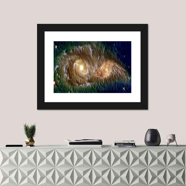Colliding Fractal Galaxies Canvas Wall Art
