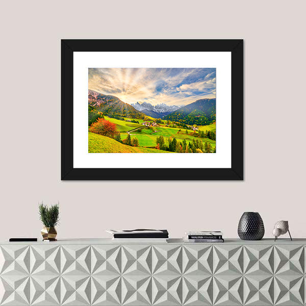 Santa Maddalena at Sunrise Canvas Wall Art