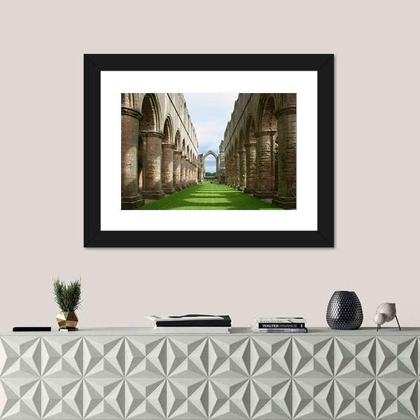 Ruins of Fountains Abbey Canvas Wall Art