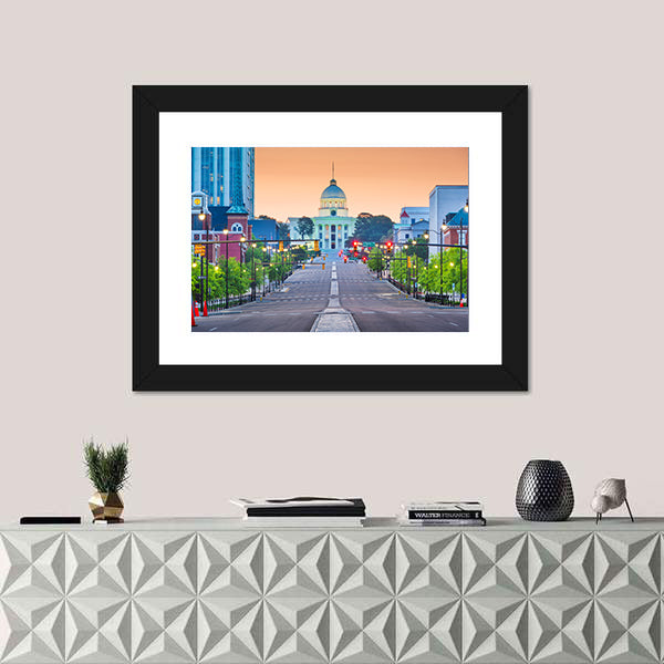 Montgomery State Capitol at Dawn Canvas Wall Art