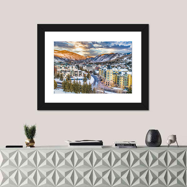 Vail Downtown In Colorado Canvas Wall Art