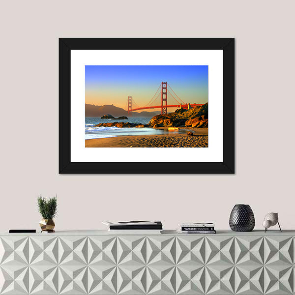 Baker Beach and Golden Gate Bridge Canvas Wall Art