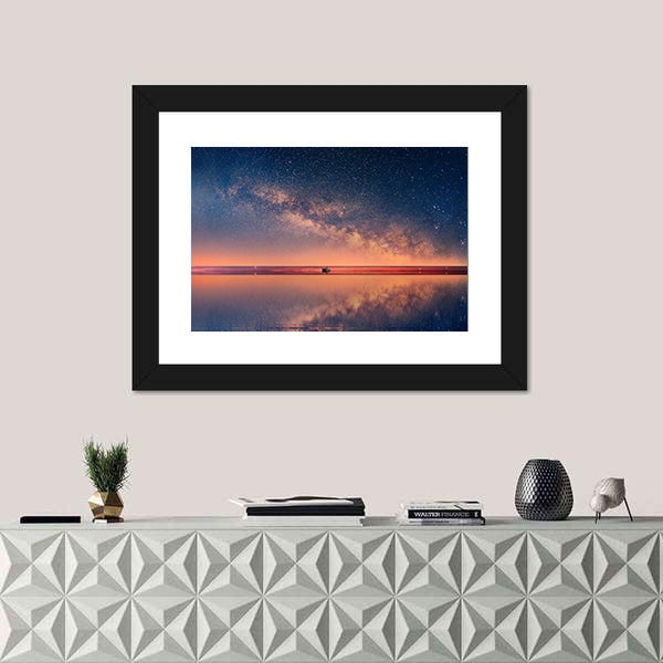 Starry Night Universe At Sea Canvas Wall Art