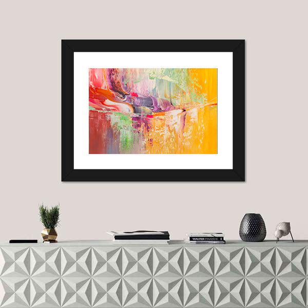 Colorful Abstract Strokes Canvas Wall Art