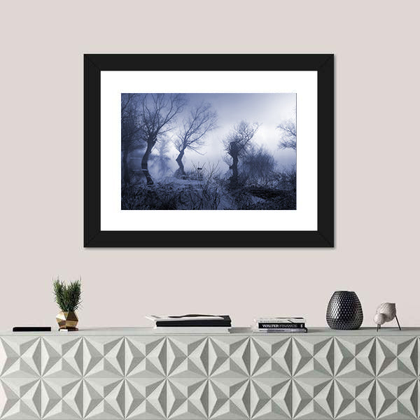 Spooky Dark Forest Canvas Wall Art