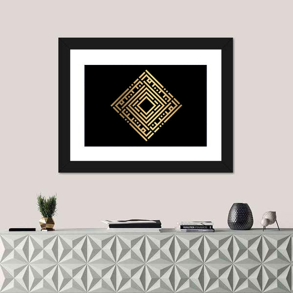 Al-matiin Square Kufic Calligraphy Canvas Wall Art