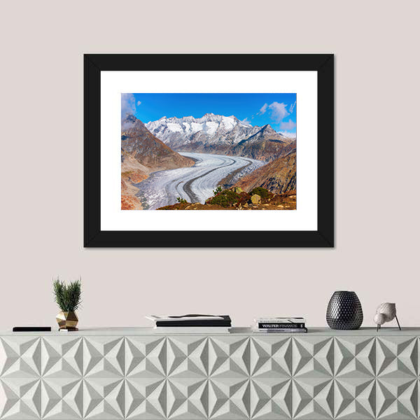 Great Aletsch Glacier, Swiss Alps Canvas Wall Art