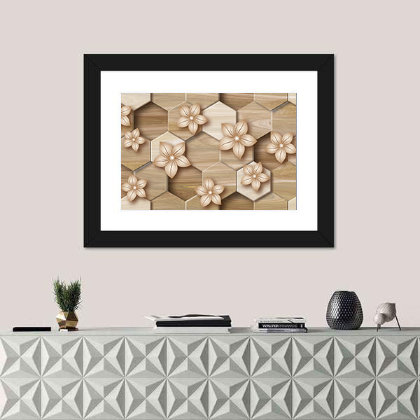 Honeycomb Floral Mural Canvas Wall Art
