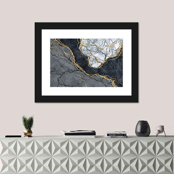Digital Marbling Illustration Canvas Wall Art