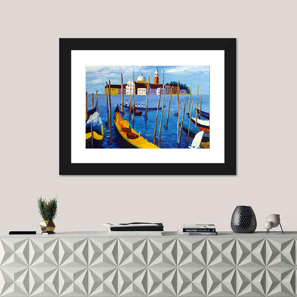 Venetian Gondolas Oil Painting Canvas Wall Art