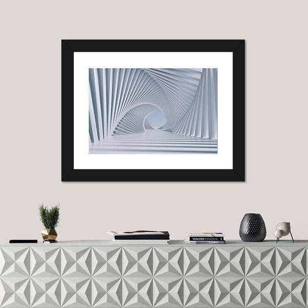 3d Spiral Tunnel Canvas Wall Art