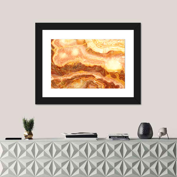 Amber Onyx Marble Layers Canvas Wall Art