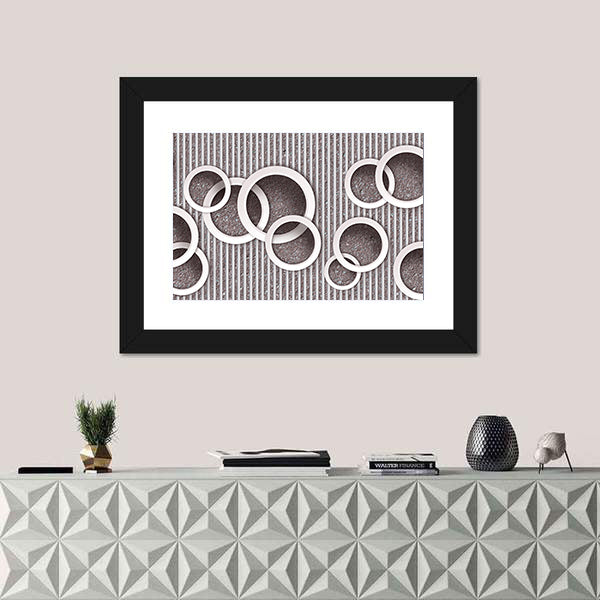 3D Circles Illustration Canvas Wall Art