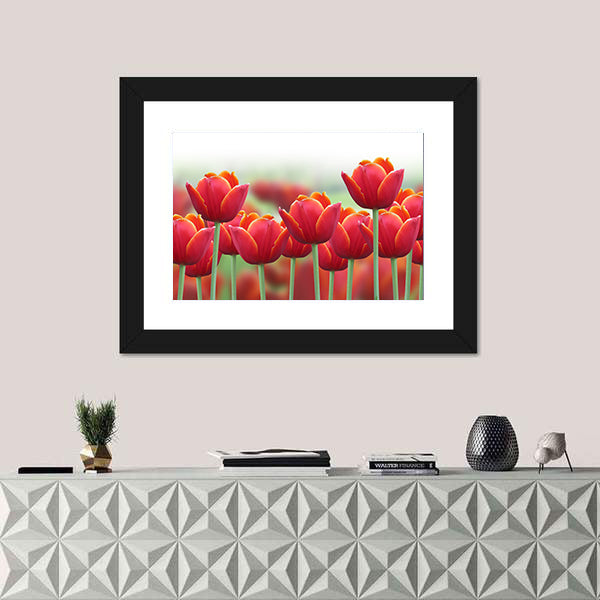 Spring Tulip Flower Canvas Wall Art