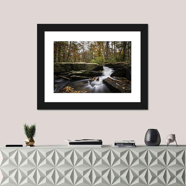 Cheaha Falls in Autumn Canvas Wall Art
