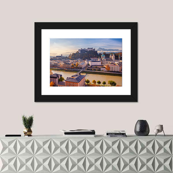 Salzburg Cityscape In Austria Canvas Wall Art