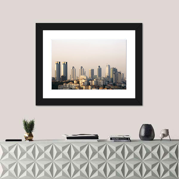 Zincirlikuyu Financial District In Istanbul Turkey Canvas Wall Art