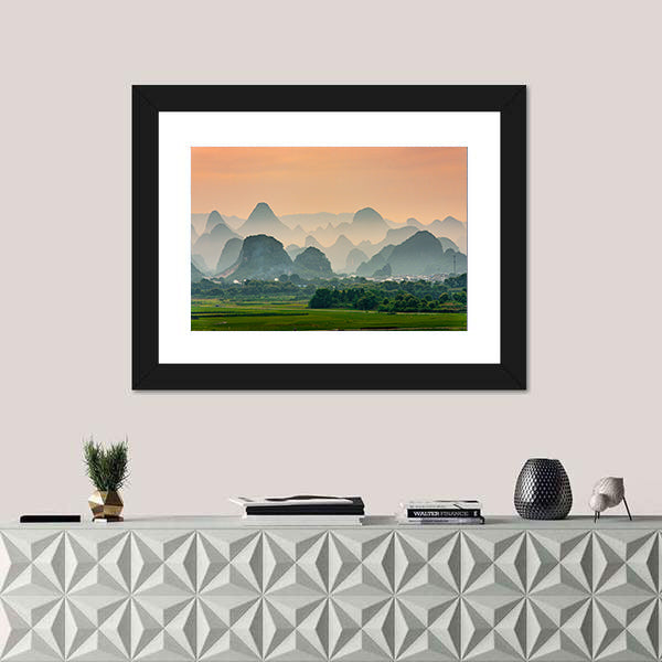 Karst Mountain In Guilin China Canvas Wall Art
