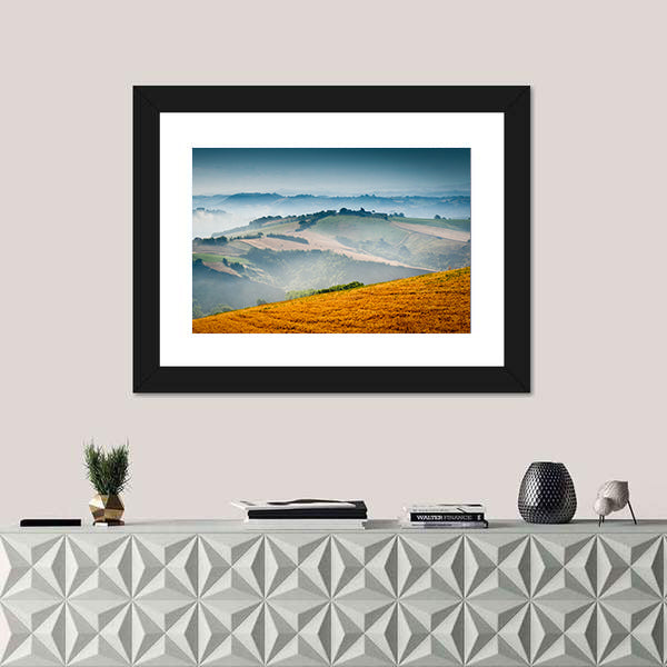 Lovely Italian Countryside In Morning Light Canvas Wall Art