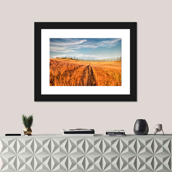 Wheat Field In Tuscany Canvas Wall Art