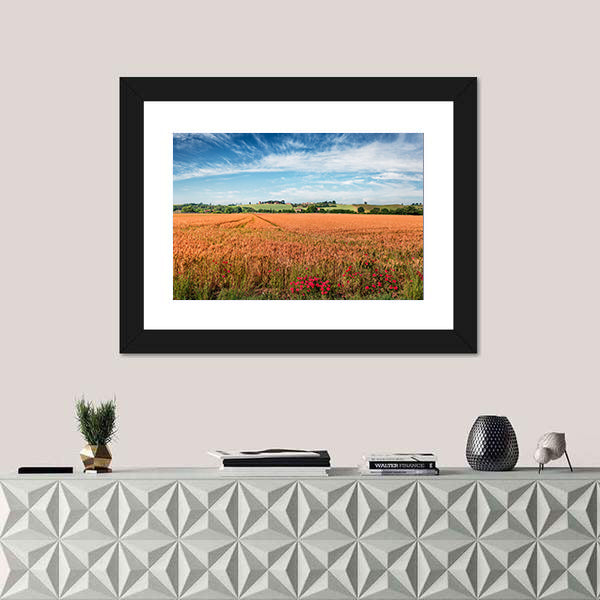 Wheat Field In Tuscany Canvas Wall Art