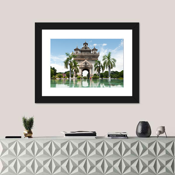 Patuxai In Vientiane Canvas Wall Art