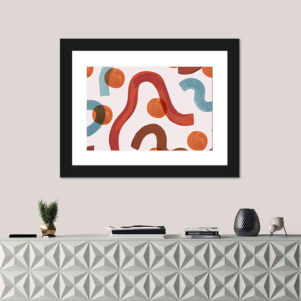 Watercolor Minimal Waves Canvas Wall Art