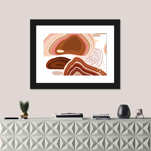 Banded Agate Mountains Pattern Canvas Wall Art