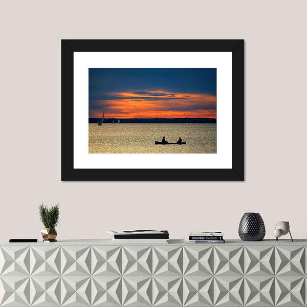 Sunset Over Ottawa River Canvas Wall Art
