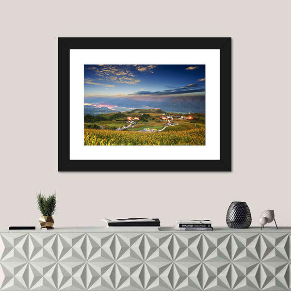 Lioushidan Mountain Daylilies at Dawn Canvas Wall Art