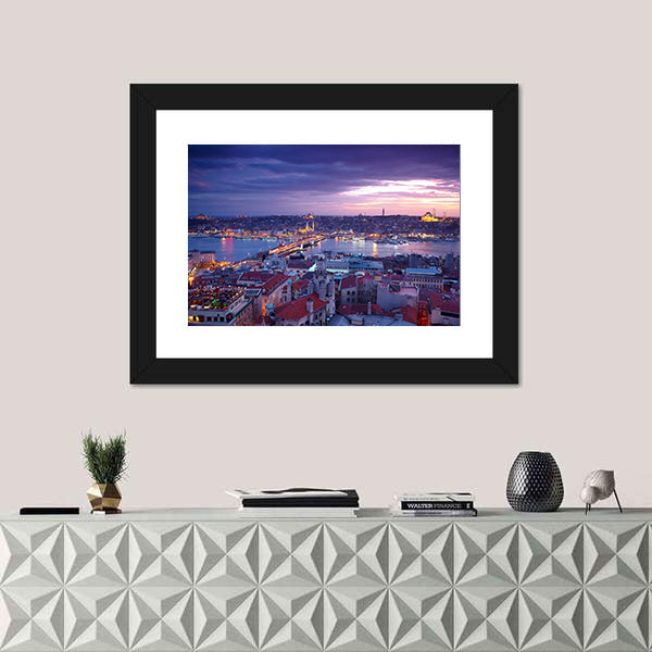 Istanbul At Sunset Canvas Wall Art