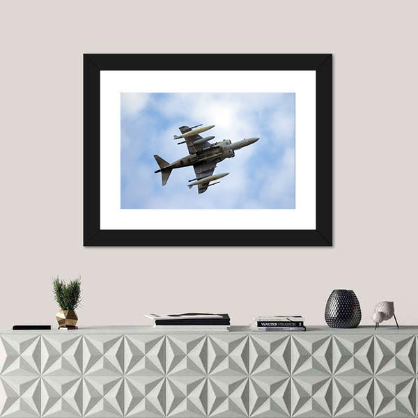 Military Airplane Harrier II Plus Canvas Wall Art
