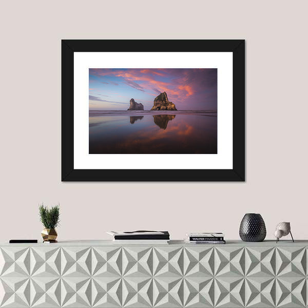 Sunrise At Wharariki Beach In New Zealand Canvas Wall Art