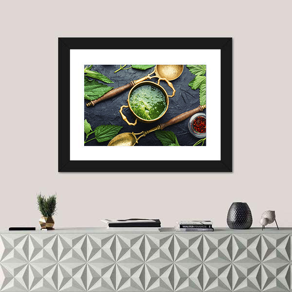 Fresh Green Nettle Soup Canvas Wall Art