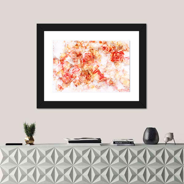 Dry Roses Watercolor Floral Canvas Wall Art