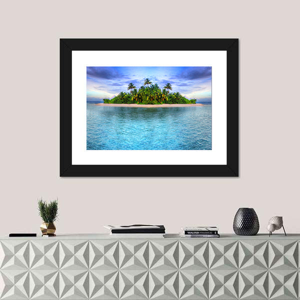 Maldives Tropical Island Canvas Wall Art