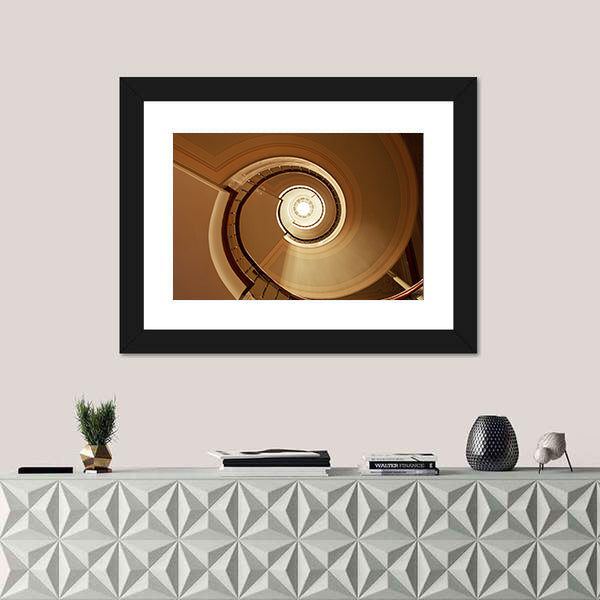 Curvy Spiral Staircase Canvas Wall Art