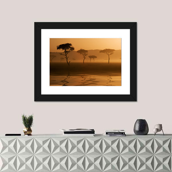 Sunset Over Massai Mara Canvas Wall Art