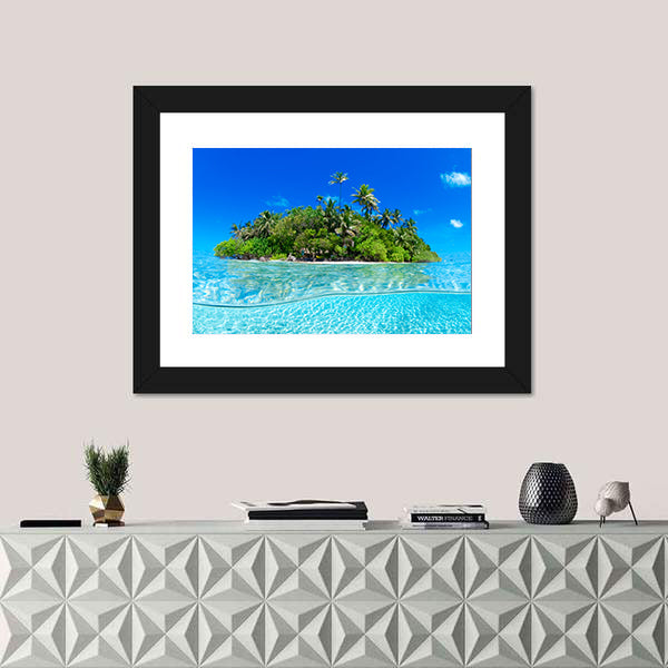 Split-level Tropical Island Canvas Wall Art