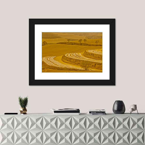Loess Plateau Terraced Fields Canvas Wall Art