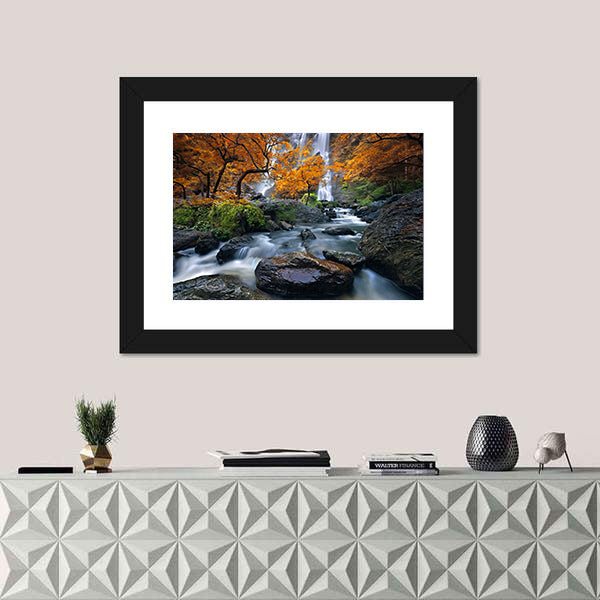 Konglan Waterfall In Kampangpejt Province Thailand Canvas Wall Art