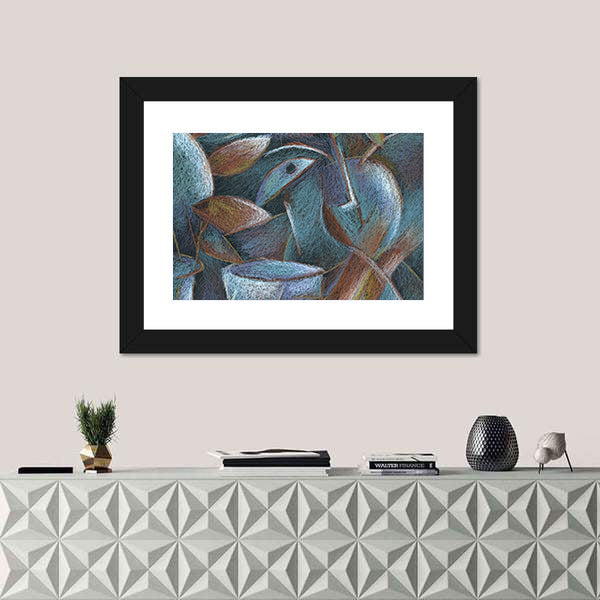 Cubism Pastel Artwork Canvas Wall Art
