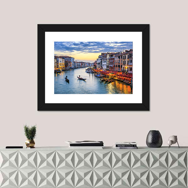 Grand Canal Venice at Sunset Canvas Wall Art
