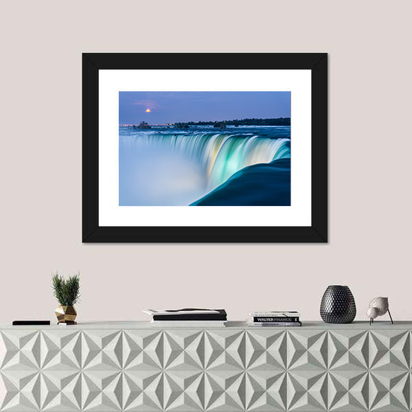 Dusk At Niagara Falls Canvas Wall Art