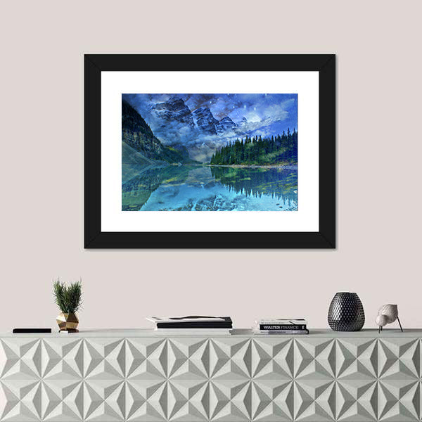 Moraine Lake In Banff Canvas Wall Art