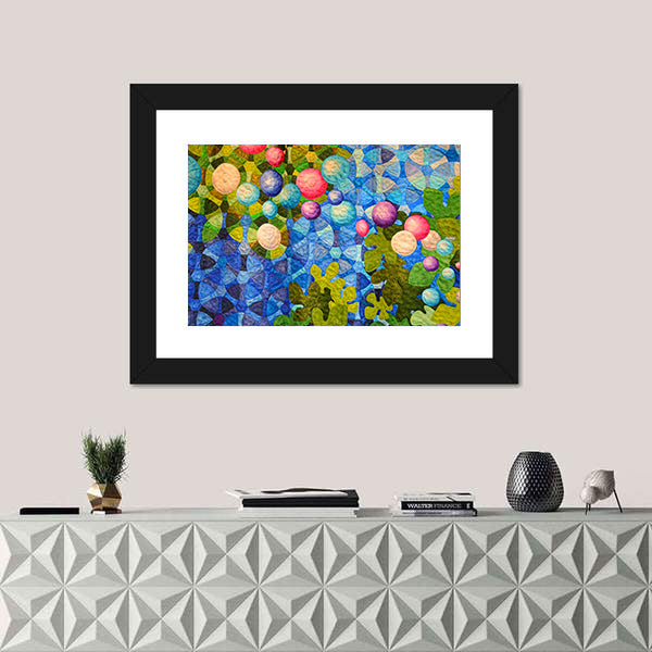 Contemporary Patchwork Quilt Canvas Wall Art