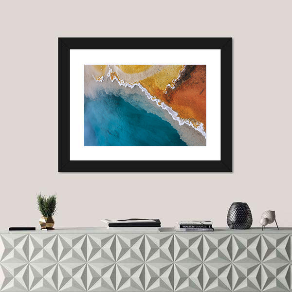 Hot Spring In Yellowstone National Park In Wyoming Canvas Wall Art