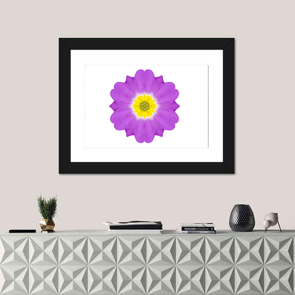 Purple Kaleidoscopic Flower Canvas Wall Art
