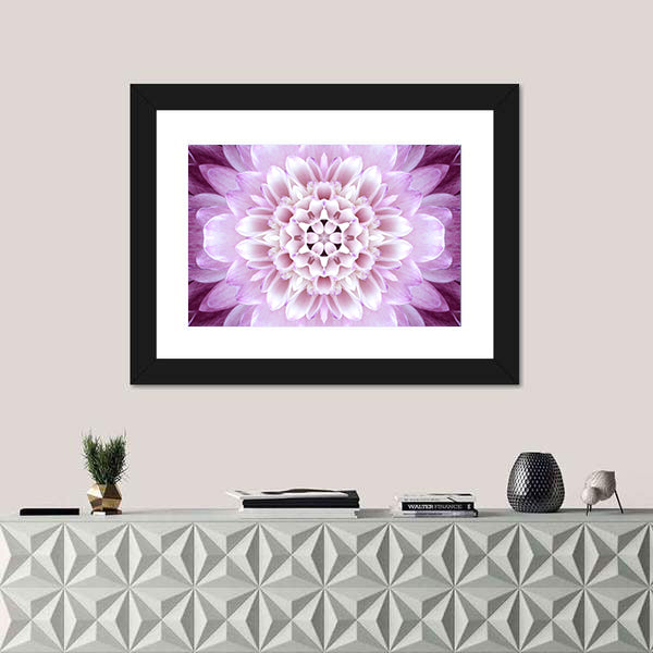 Purple Concentric Flower Canvas Wall Art